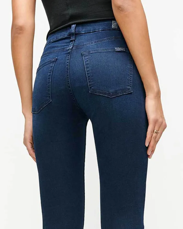 Women 7 For All Mankind Ankle Slim Illusion High Waist Ankle Skinny In Twilight Blue