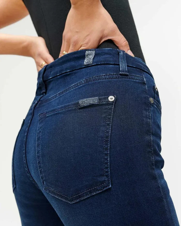 Women 7 For All Mankind Ankle Slim Illusion High Waist Ankle Skinny In Twilight Blue