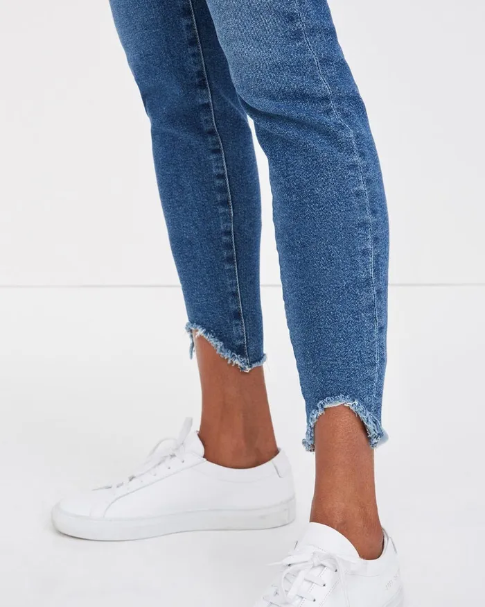 Women 7 For All Mankind Denim Luxe Vintage Ankle Skinny With Wave Hem In Lady Blue