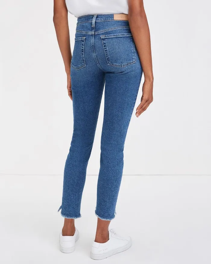 Women 7 For All Mankind Denim Luxe Vintage Ankle Skinny With Wave Hem In Lady Blue