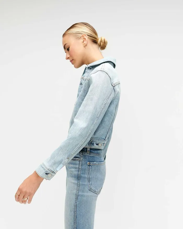 Women 7 For All Mankind Jackets 038 Coats Slant Pocket Jacket In Retro Ventura Blvd