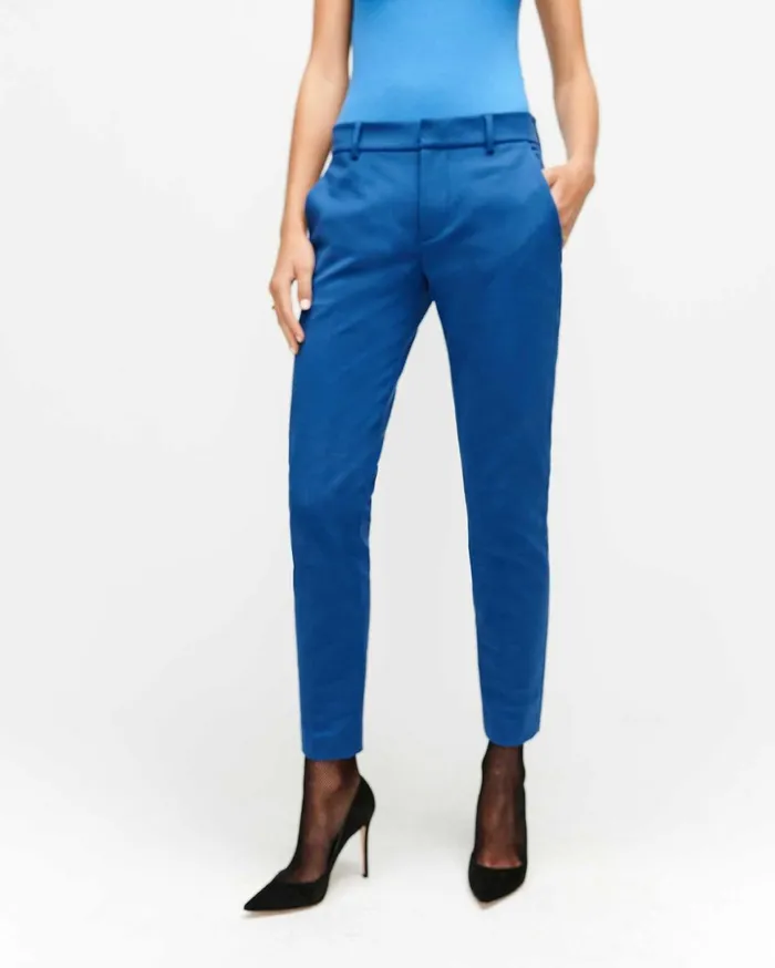 Women 7 For All Mankind Pants Cigarette Trouser In Electric Blue
