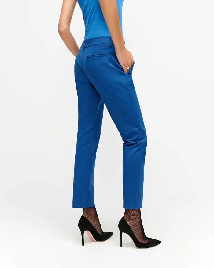 Women 7 For All Mankind Pants Cigarette Trouser In Electric Blue