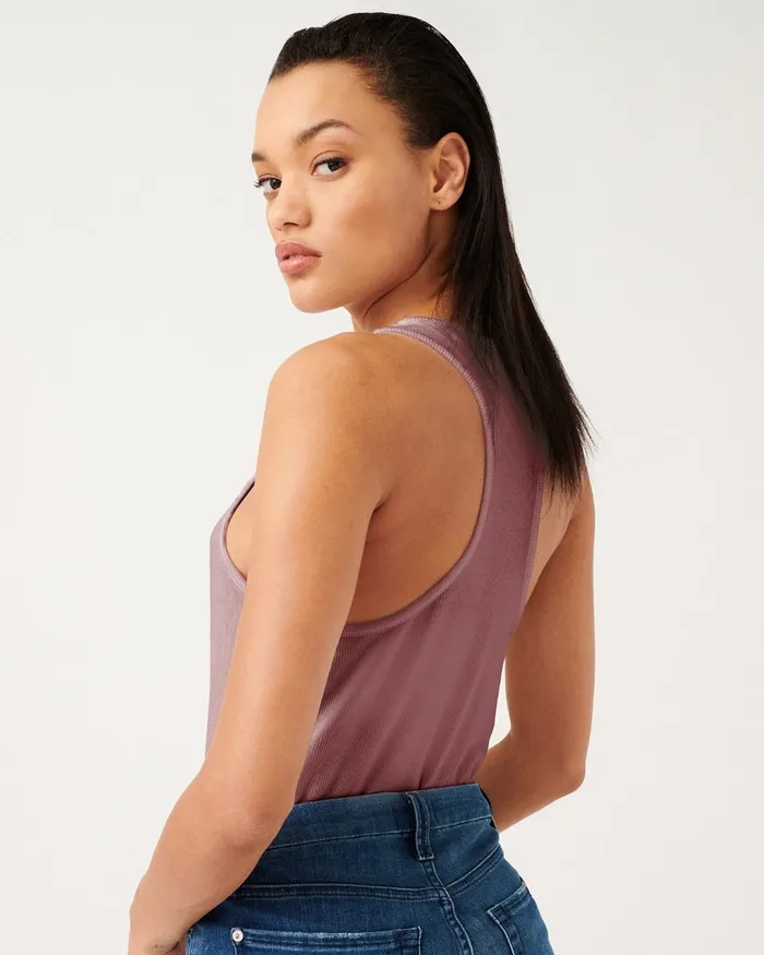 Women 7 For All Mankind Tops Racer Back Tank In Berry