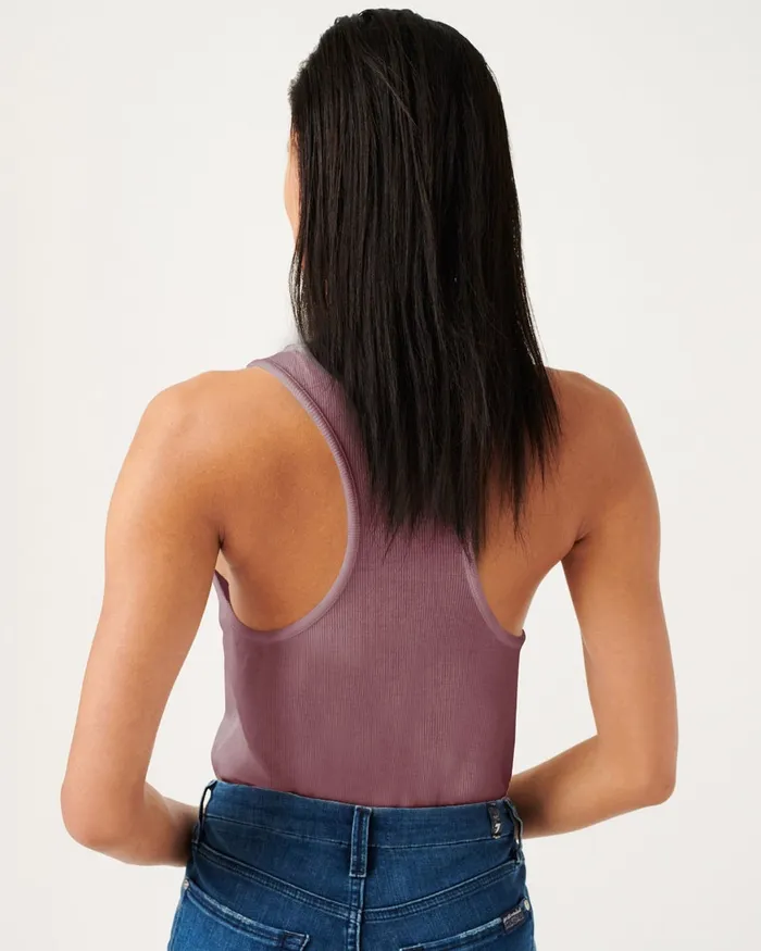 Women 7 For All Mankind Tops Racer Back Tank In Berry