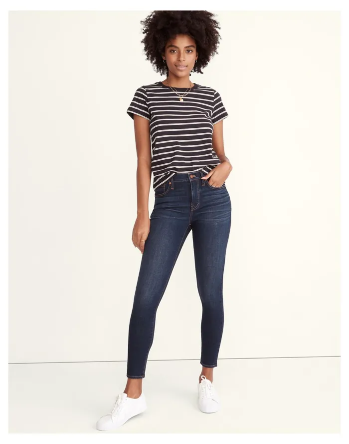 Women 9034 Mid Rise Skinny Jeans In Blayton Wash Blayton Wash Madewell Jeans