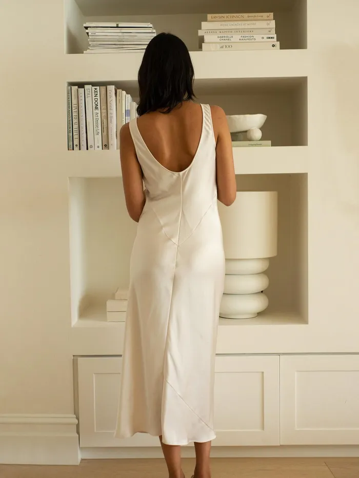 Women AEmery 8211 Esther Slip Dress In White Oyster The UNDONE Dresses