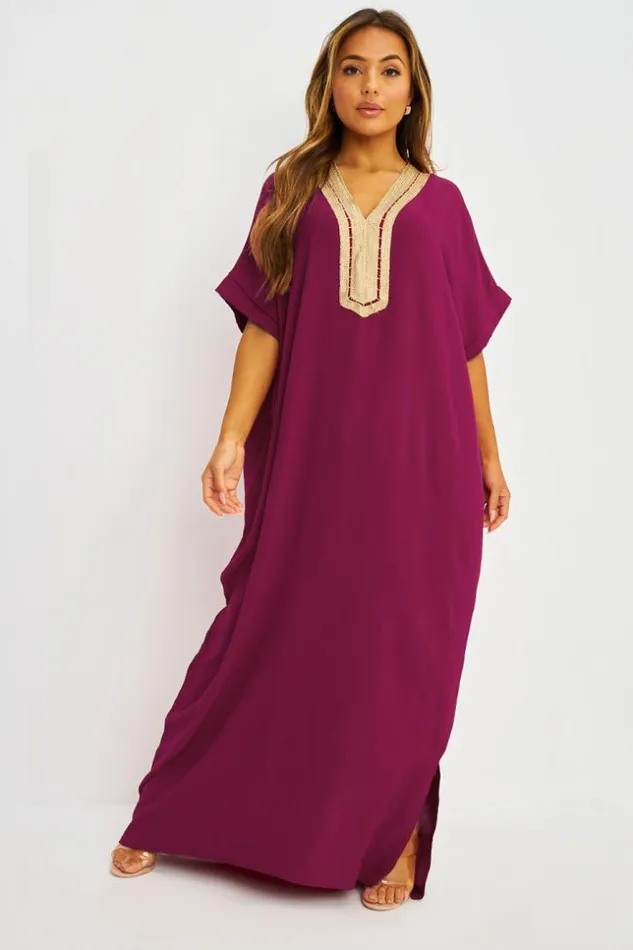 Women Abaya Rouge Bordeaux Broderies Dores Bordeaux Brentiny Paris Collection Ramadan Women Abaya Rouge Bordeaux Broderies Dores Bordeaux Brentiny Paris Collection Ramadan
