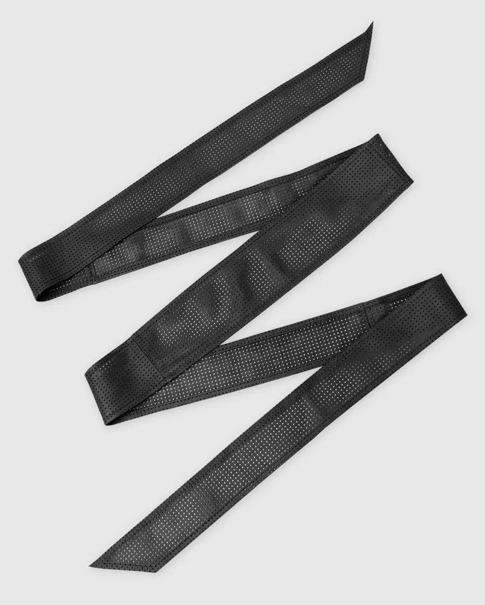 Women Accessories Belle and Bloom Escalate Perforated Leather Belt 8211 Black