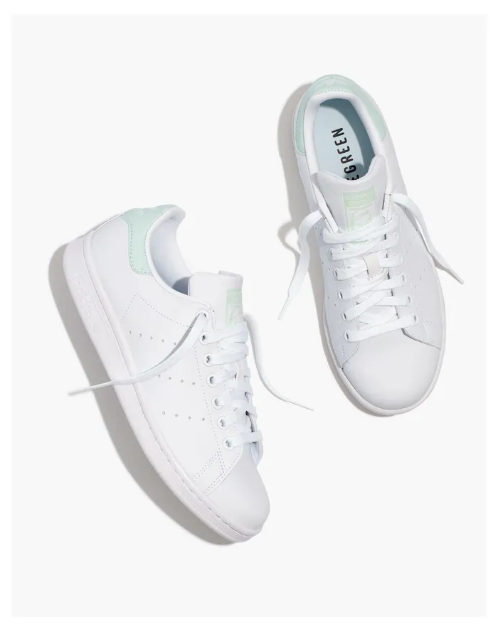 Women Adidas Stan Smith Sneakers In White And Dash Green Ftwr White Madewell Sneakers