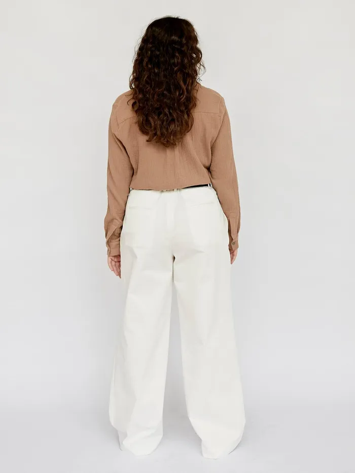Women Albus Lumen 8211 Almond Hero Fidera Long Sleeve Shirt The UNDONE Tops