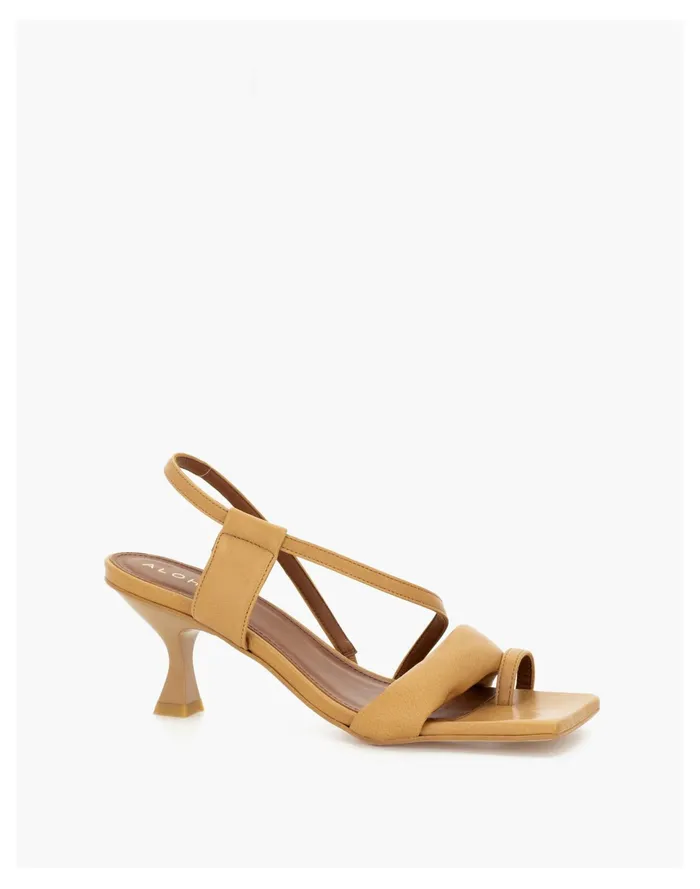 Women ALOHAS Leather Asymmetrical Sandals Camel Madewell Heels Women ALOHAS Leather Asymmetrical Sandals Camel Madewell Heels