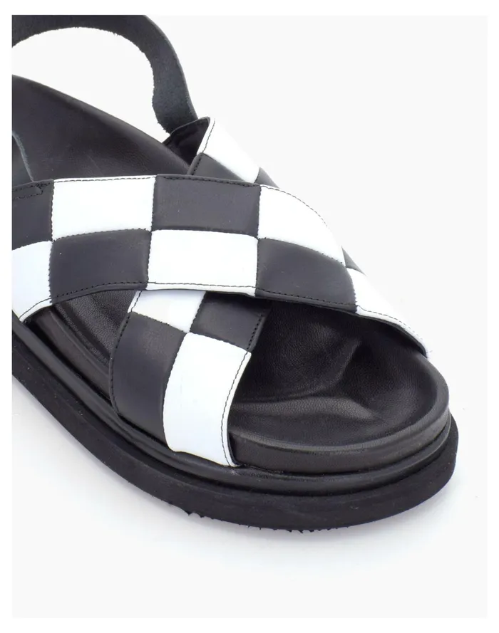 Women ALOHAS Marshmallow Scacchi Black and White Sandal Black Multi Madewell Sandals Women ALOHAS Marshmallow Scacchi Black and White Sandal Black Multi Madewell Sandals