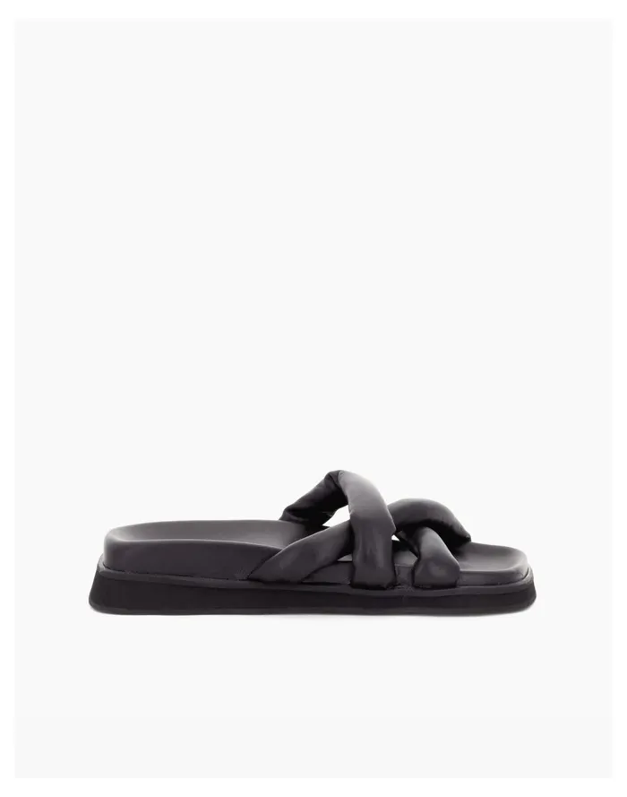 Women ALOHAS Slip On Cross Black Sandal Black Madewell Sandals