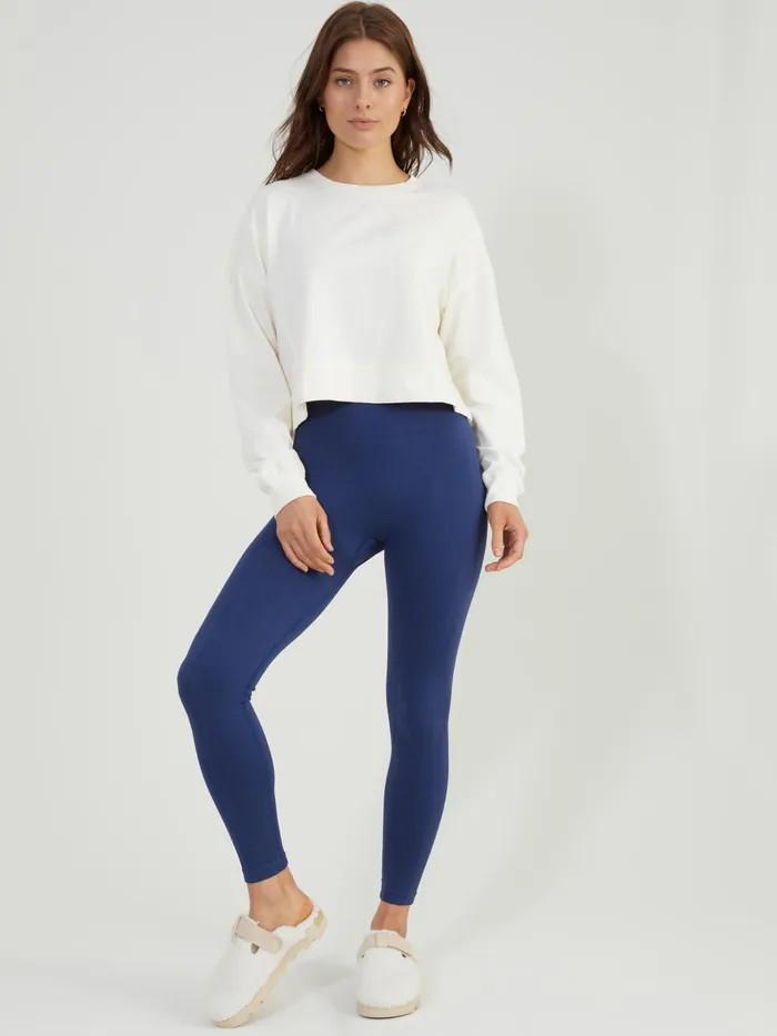 Women Altar039d State Activewear Settle Down Cropped Top Cream
