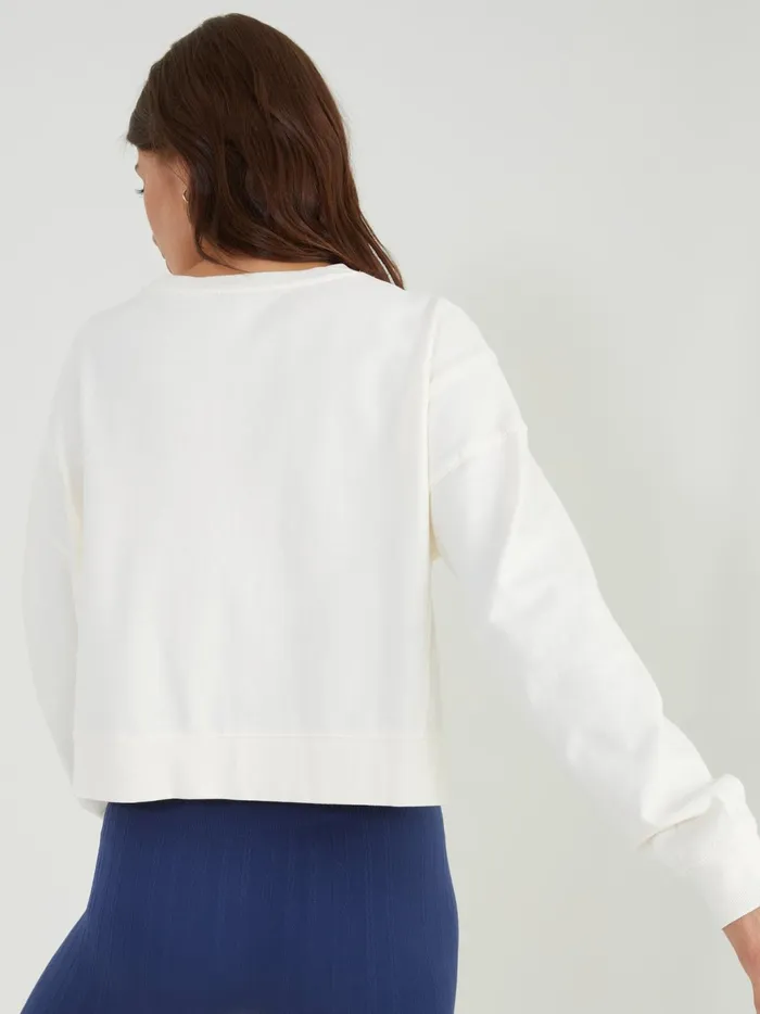Women Altar039d State Activewear Settle Down Cropped Top Cream