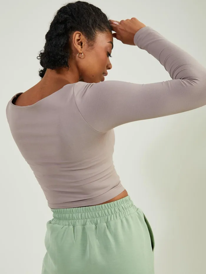 Women Altar039d State Activewear Square Up Top Ash