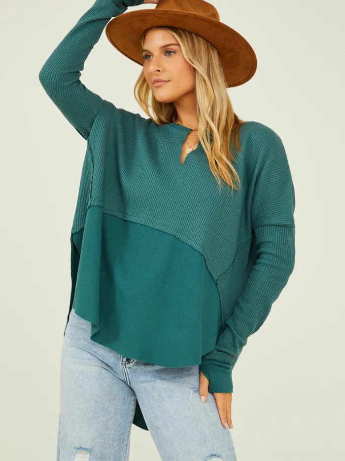 Women Altar039d State Blouses Ruth Thermal Tunic Top Silverpine