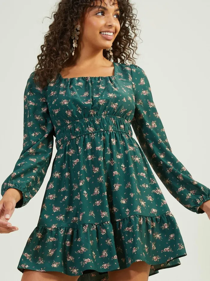 Women Altar039d State Casual Danni Floral Dress Huntergreen