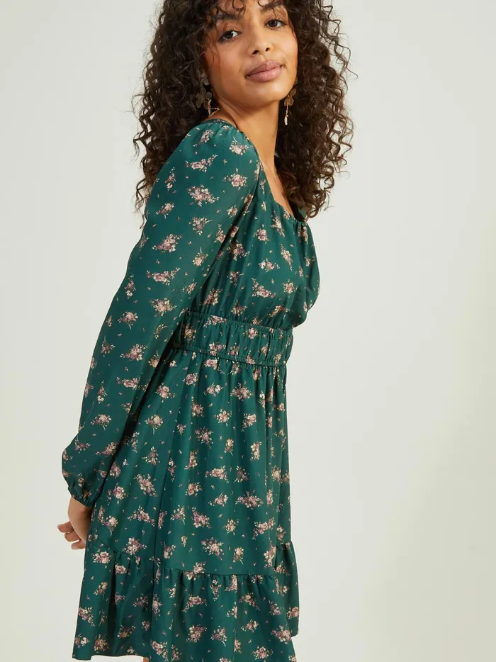 Women Altar039d State Casual Danni Floral Dress Huntergreen