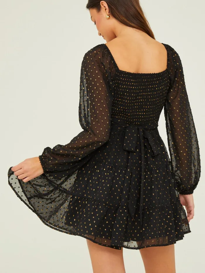 Women Altar039d State Casual Dekota Clip Dot Dress Blackgold