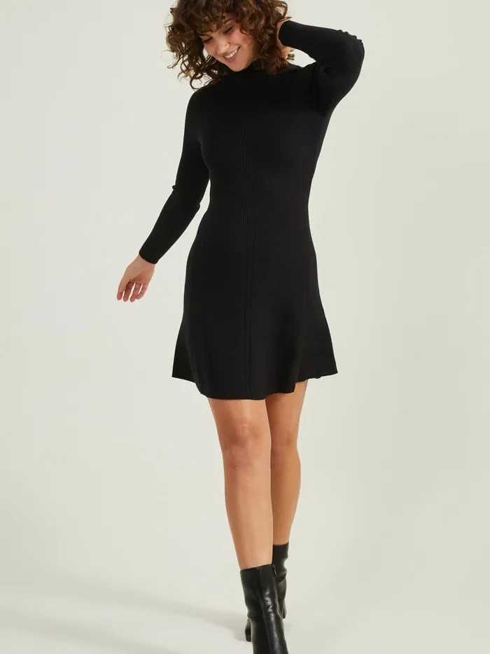 Women Altar039d State Casual Gretchen Sweater Dress Black