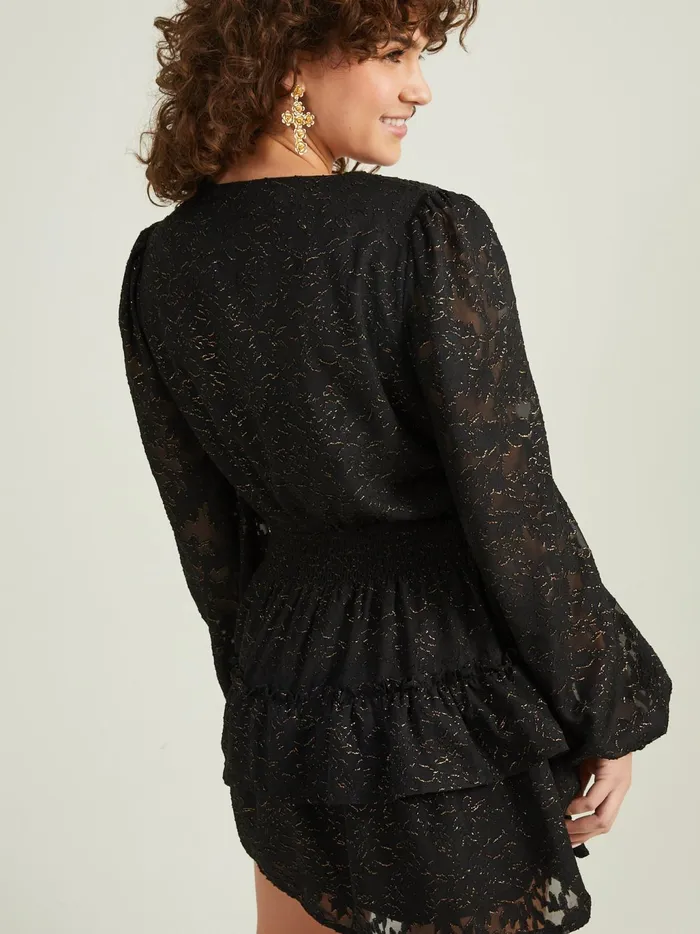 Women Altar039d State Casual Laura Smocked Waist Dress Black