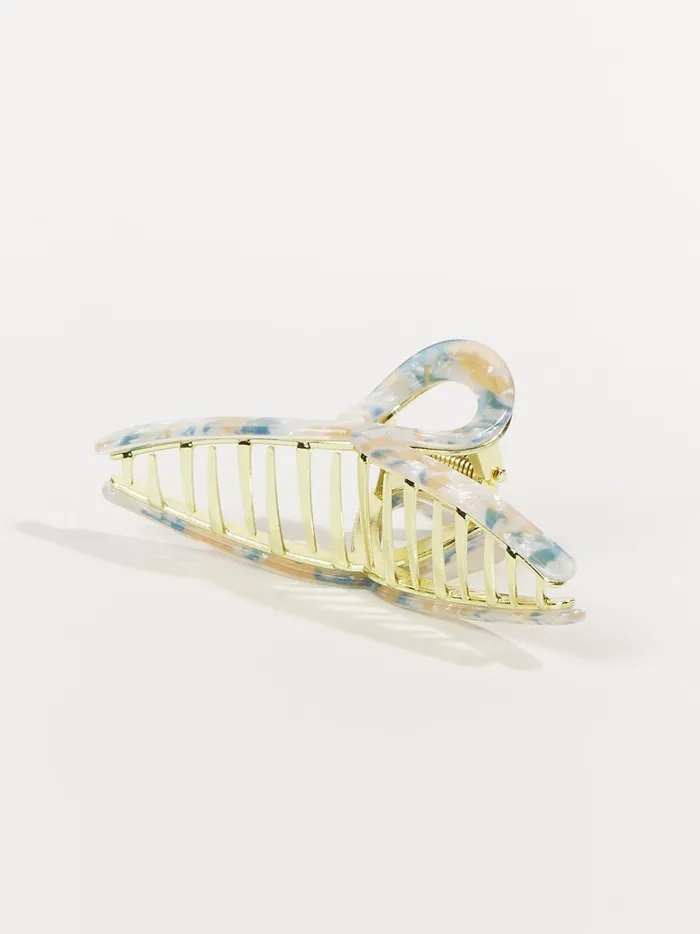 Women Altar039d State Hair Accessories Marble Loop Claw Clip Bluegold