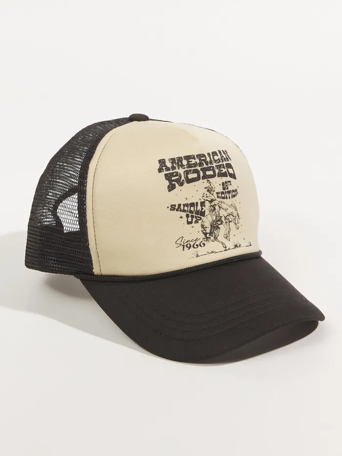 Women Altar039d State Hats American Rodeo Trucker Hat Creamblack