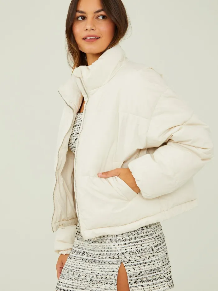 Women Altar039d State Jackets Casey Puffer Jacket Ivory