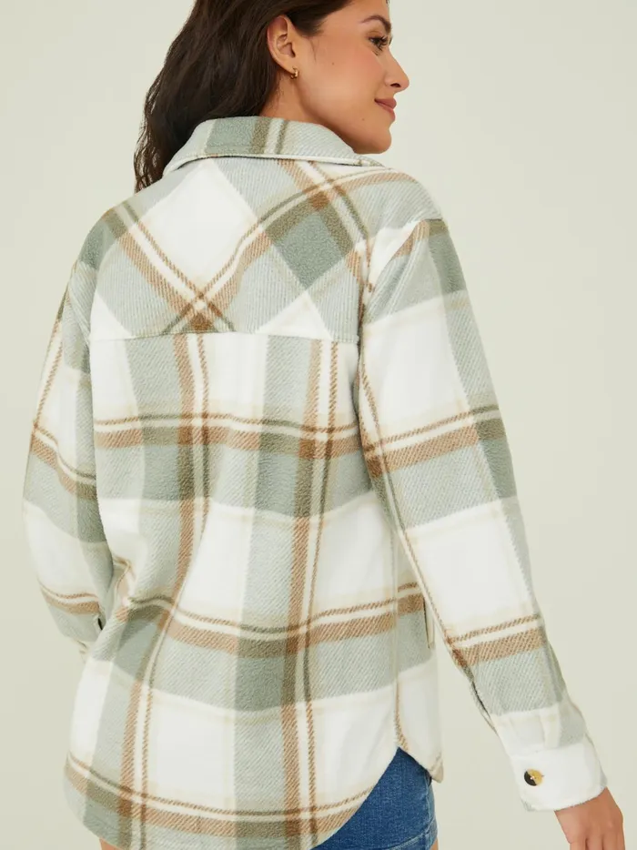 Women Altar039d State Jackets Cole Fleece Shacket Sage
