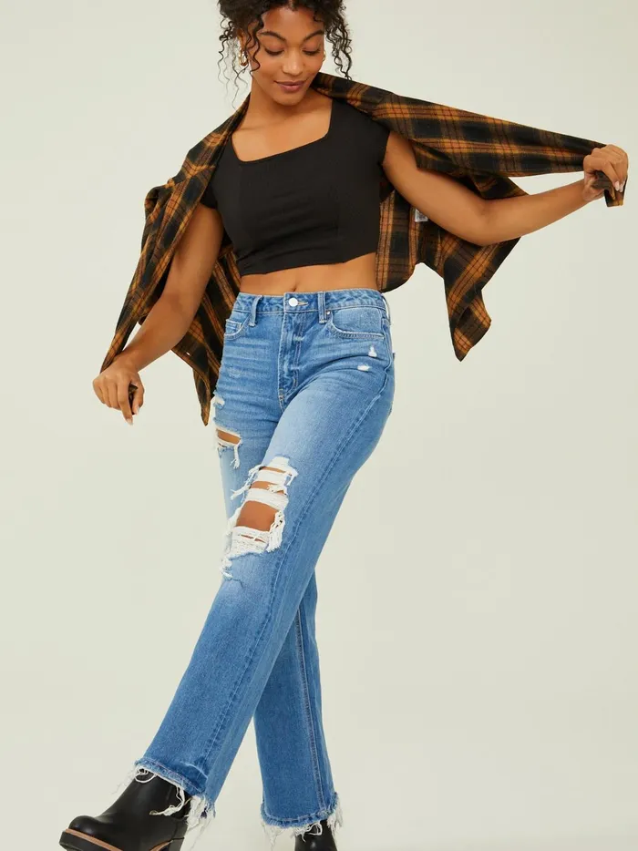 Women Altar039d State Jeans Tessa Straight Leg Jeans Mediumwash