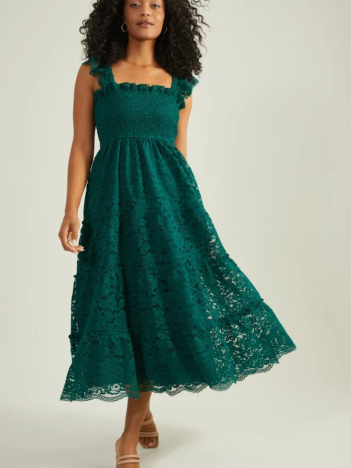 Women Altar039d State Maxi Midi Trystyn Lace Midi Dress Hunter