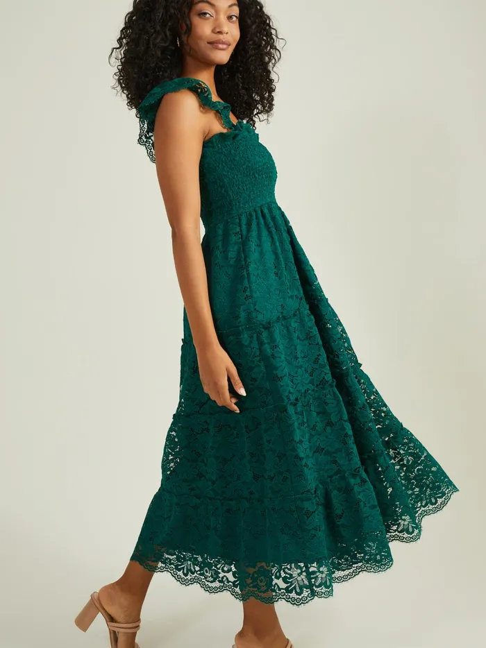 Women Altar039d State Maxi Midi Trystyn Lace Midi Dress Hunter