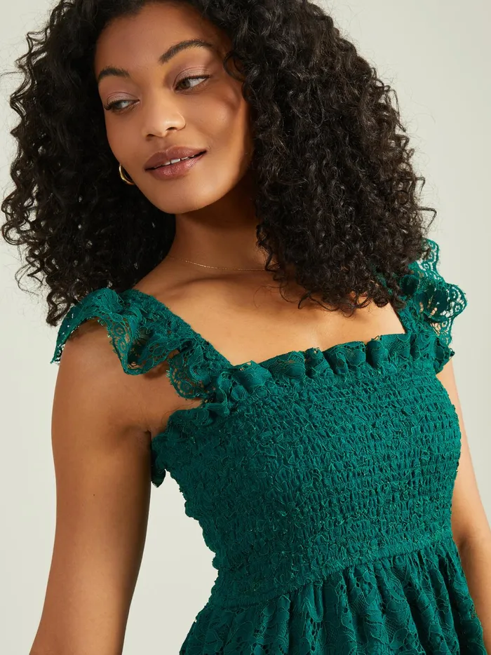 Women Altar039d State Maxi Midi Trystyn Lace Midi Dress Hunter