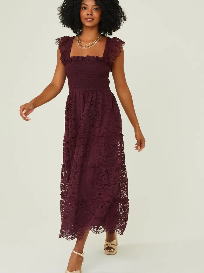 Women Altar039d State Maxi Midi Trystyn Lace Midi Dress Winetasting