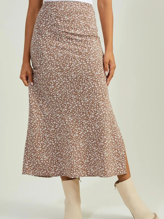 Women Altar039d State Skirts Skorts Amora Floral Midi Skirt Brownivory