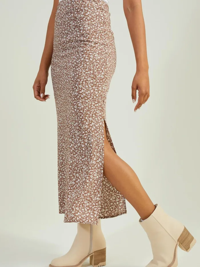Women Altar039d State Skirts Skorts Amora Floral Midi Skirt Brownivory