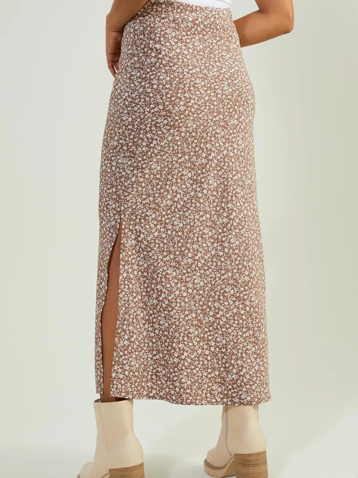 Women Altar039d State Skirts Skorts Amora Floral Midi Skirt Brownivory