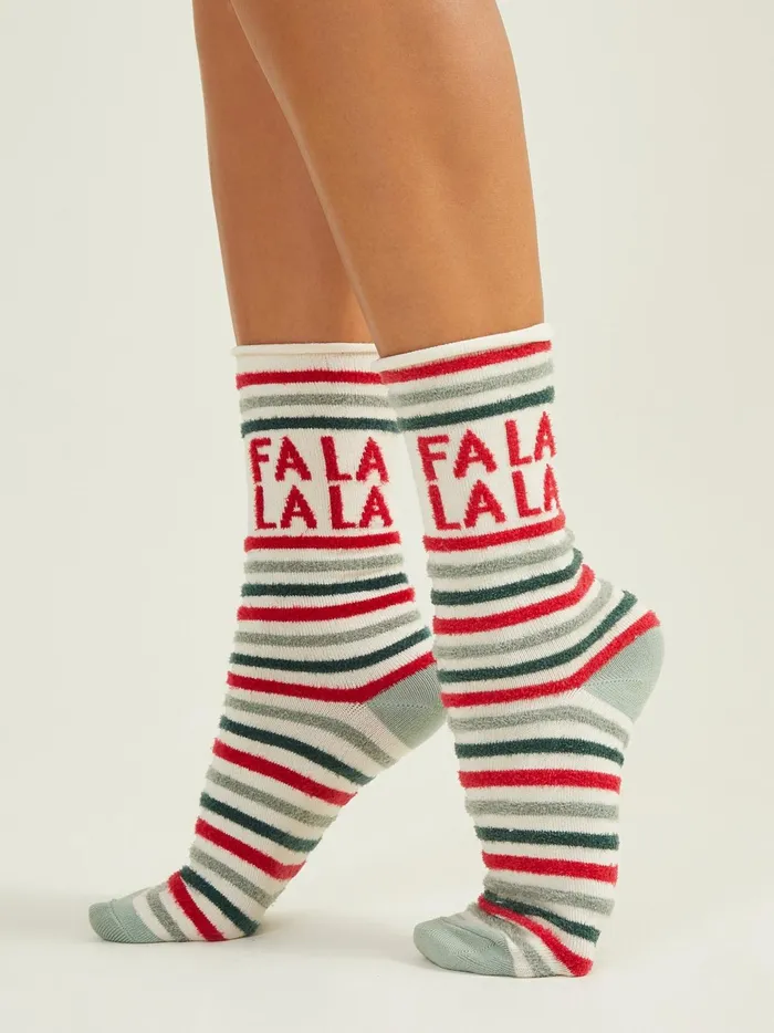 Women Altar039d State Socks Falala Striped Crew Socks Redgreen
