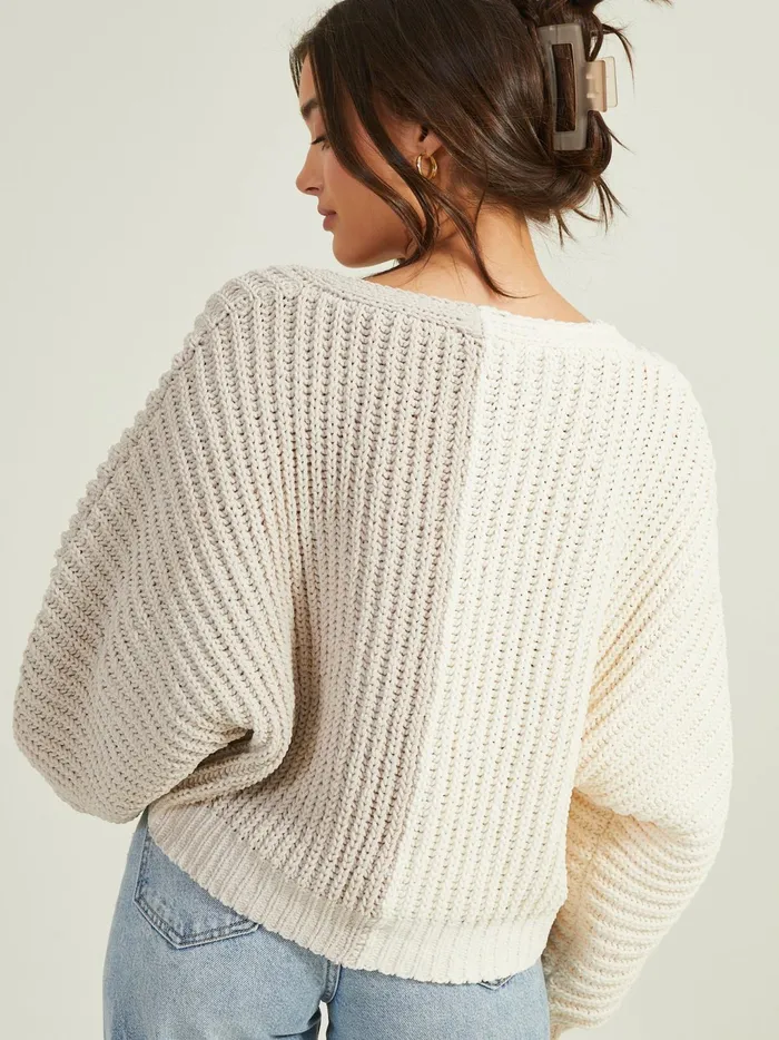 Women Altar039d State Sweaters Celeste Colorblock Sweater Ivorymocha