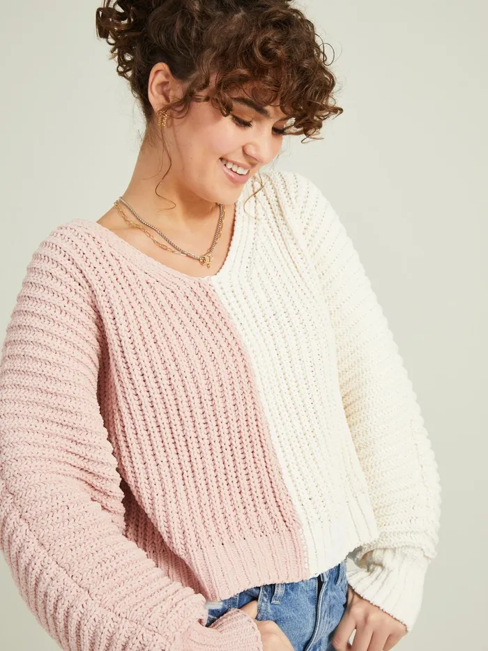 Women Altar039d State Sweaters Celeste Colorblock Sweater Mauvemulti