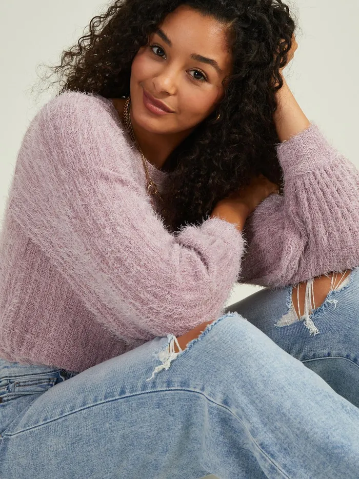 Women Altar039d State Sweaters Elm Eyelash Sweater Elderberry