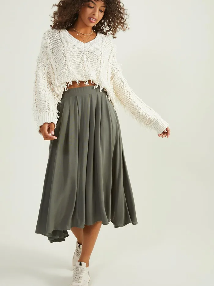 Women Altar039d State Sweaters Oversized Fringe Sweater Ivory