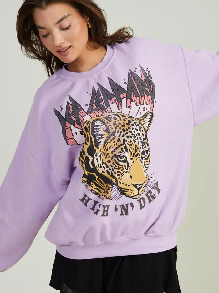 Women Altar039d State Sweatshirts Def Leppard High Dry Sweatshirt Orchid