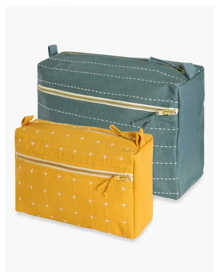 Women Anchal Organic Cotton Small Toiletry Bag Mustard Madewell Pouches and Wallets Women Anchal Organic Cotton Small Toiletry Bag Mustard Madewell Pouches and Wallets