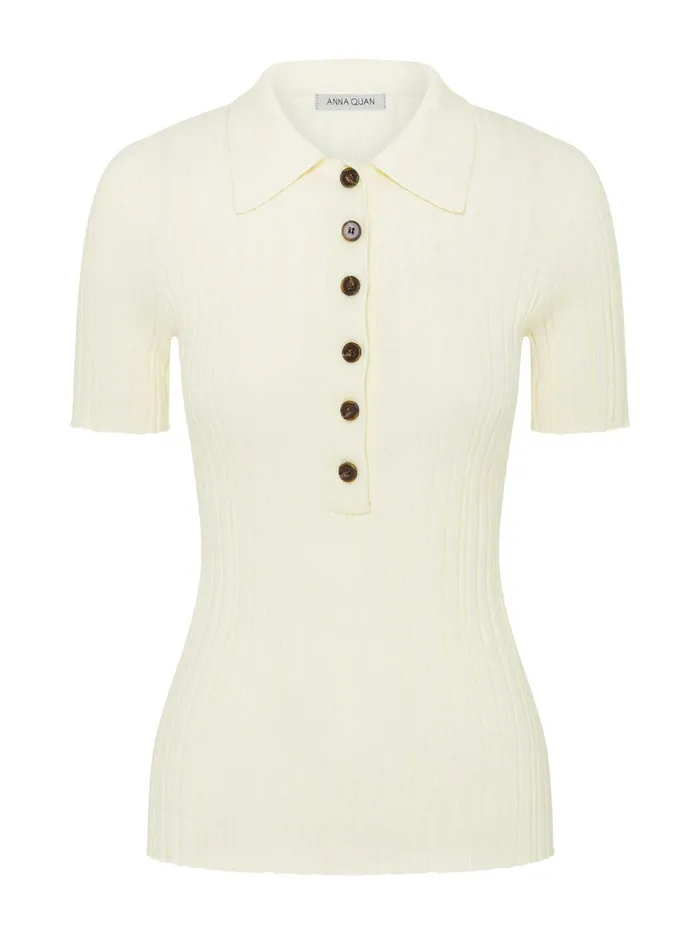Women Anna Quan 8211 Zora Top In White Silence The UNDONE Tops