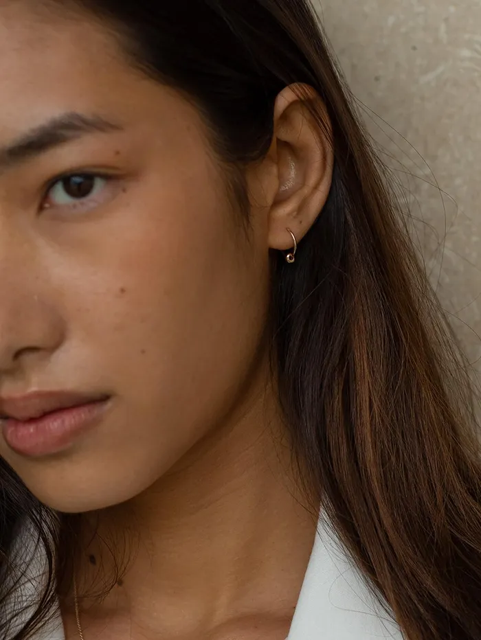 Women Artefact 8211 Rosa Hoops In Gold The UNDONE Earrings