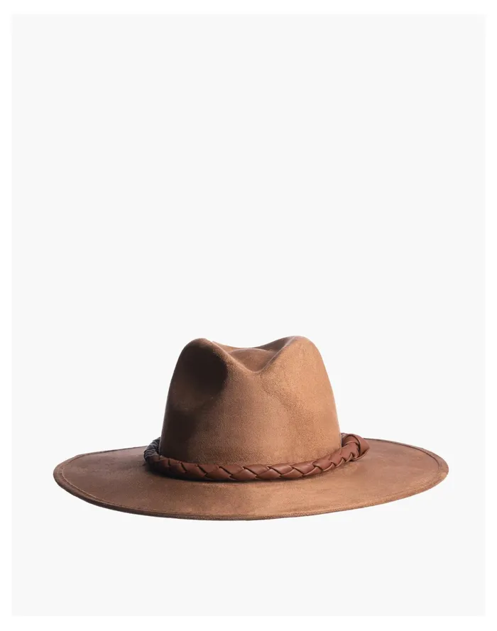 Women ASN Vegan Suede Outlaw Brown Rancher Hat Brown Madewell Hats