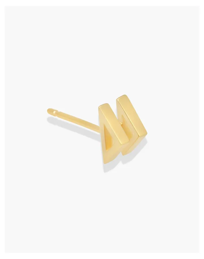 Women AURA By Paige Novick 14k Gold Mini Triangle Single Stud Gold Madewell Fine Jewelry